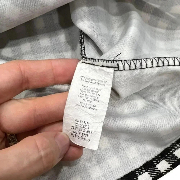 Saints 21 Black Houndstooth Front Slit Bandage Mini Skirt M - Picture 4 of 4